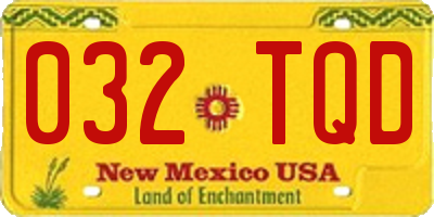 NM license plate 032TQD