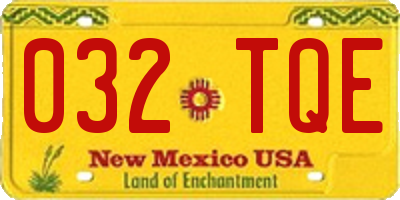 NM license plate 032TQE