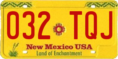 NM license plate 032TQJ