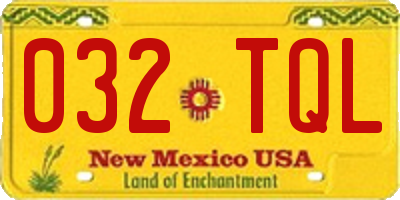 NM license plate 032TQL