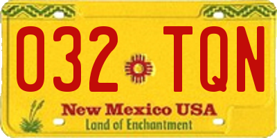 NM license plate 032TQN