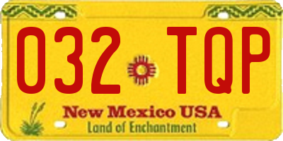 NM license plate 032TQP