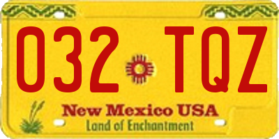 NM license plate 032TQZ