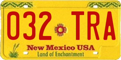 NM license plate 032TRA