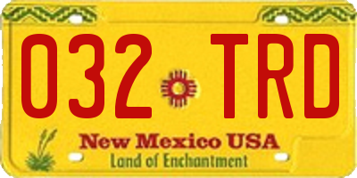 NM license plate 032TRD