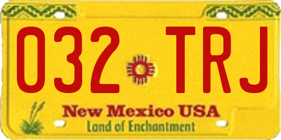 NM license plate 032TRJ