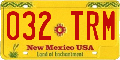 NM license plate 032TRM