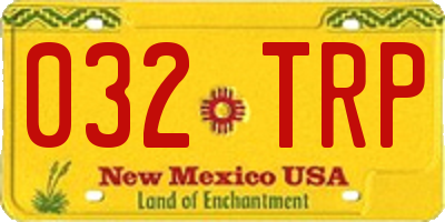 NM license plate 032TRP