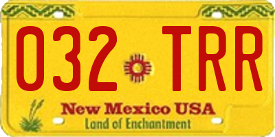 NM license plate 032TRR