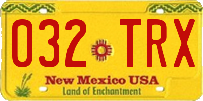 NM license plate 032TRX