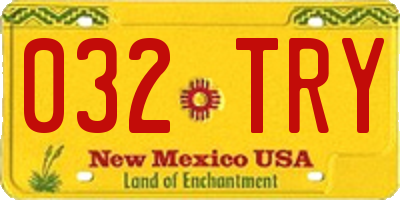 NM license plate 032TRY