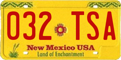 NM license plate 032TSA