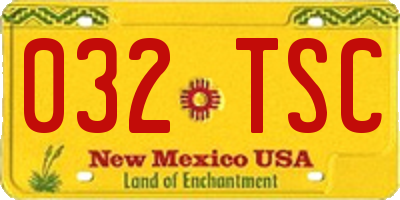 NM license plate 032TSC