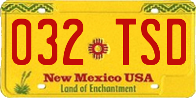 NM license plate 032TSD