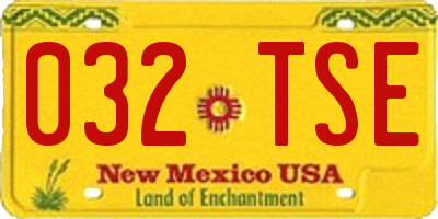 NM license plate 032TSE