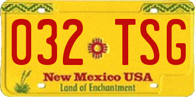 NM license plate 032TSG