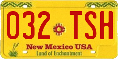 NM license plate 032TSH