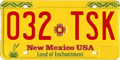 NM license plate 032TSK