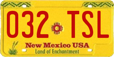NM license plate 032TSL