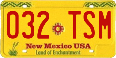NM license plate 032TSM