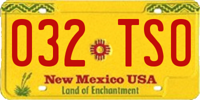 NM license plate 032TSO