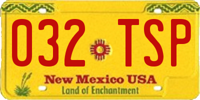 NM license plate 032TSP