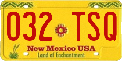 NM license plate 032TSQ