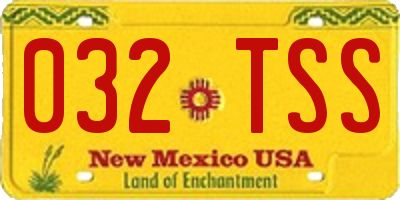 NM license plate 032TSS