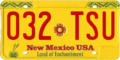 NM license plate 032TSU