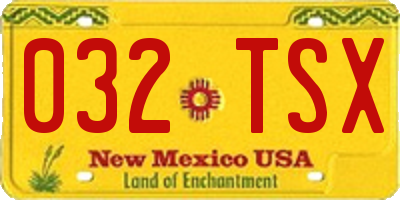 NM license plate 032TSX