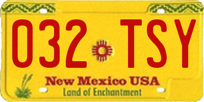 NM license plate 032TSY