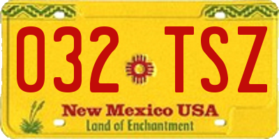 NM license plate 032TSZ
