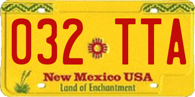 NM license plate 032TTA