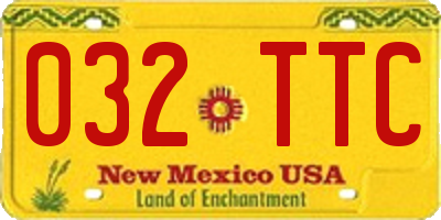 NM license plate 032TTC