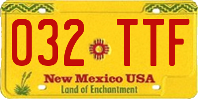 NM license plate 032TTF