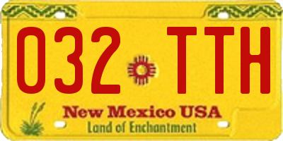 NM license plate 032TTH