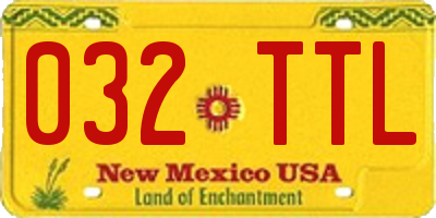 NM license plate 032TTL