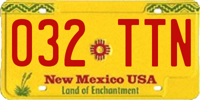 NM license plate 032TTN