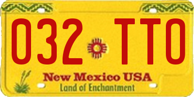 NM license plate 032TTO