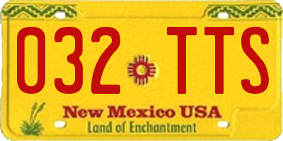 NM license plate 032TTS