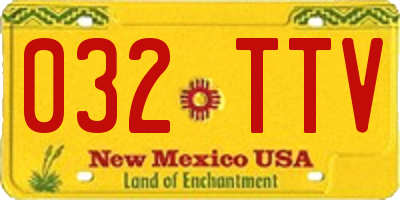 NM license plate 032TTV
