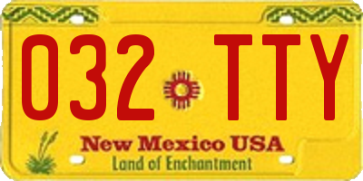NM license plate 032TTY