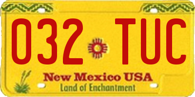 NM license plate 032TUC