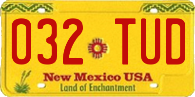 NM license plate 032TUD