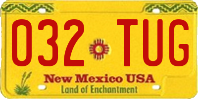 NM license plate 032TUG