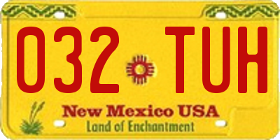 NM license plate 032TUH