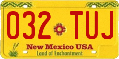 NM license plate 032TUJ