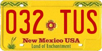 NM license plate 032TUS
