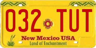 NM license plate 032TUT