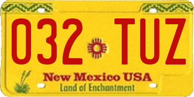 NM license plate 032TUZ